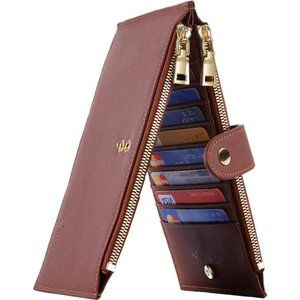 Womens Wallet RFID Blocking Bifold Multi Card Case Wallet with Zipper Pocket